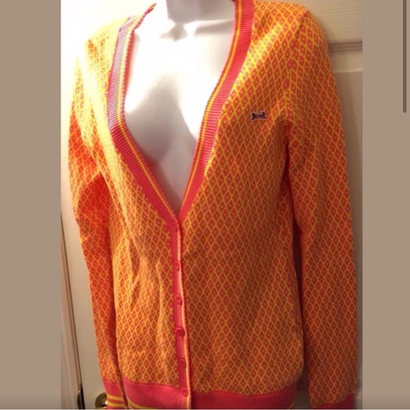 Le Tigre Pink and Yellow Cardigan Size Small - Picture 2 of 7